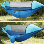 Two Person Pop Up Net Hammock with Straps