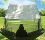Black Hammock Bug Net with Adjustable Drawstrings - Image 2