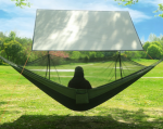 Black Hammock Bug Net with Adjustable Drawstrings